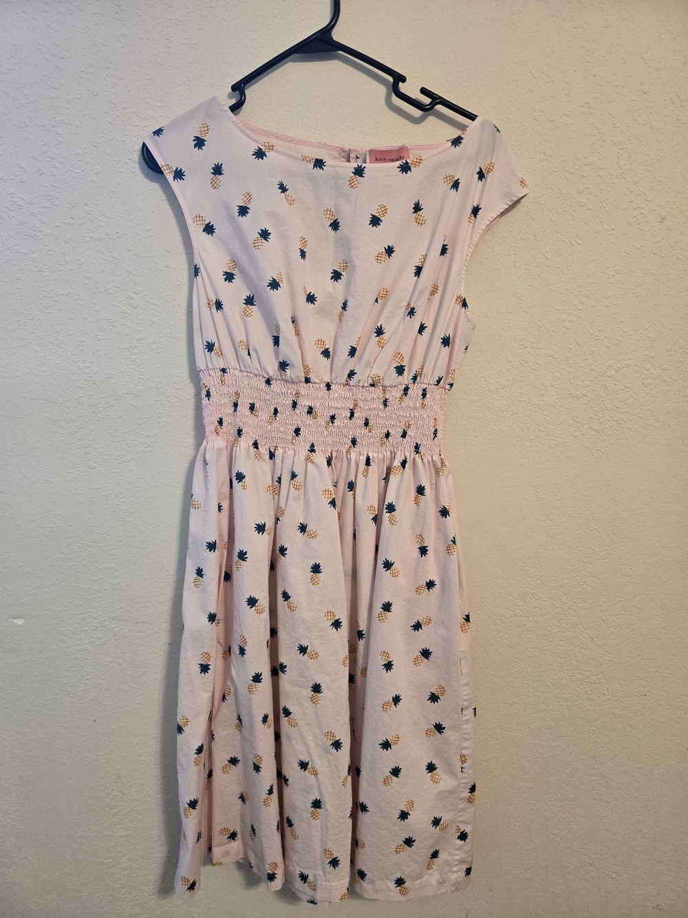 Kate Spade Light Pink Pineapple Print Blair Dress